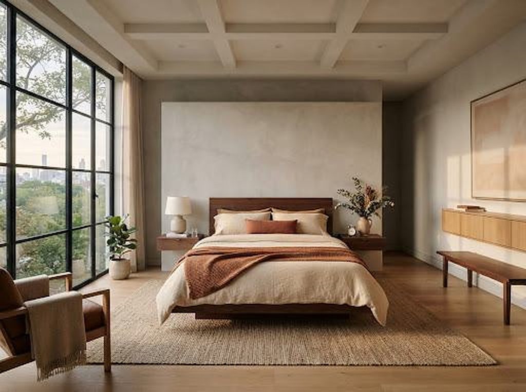 Master suite con ventanal acústico